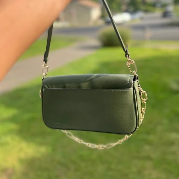 MICHAEL KORS Parker Leather Shoulder Bag green - Picture 9 of 12